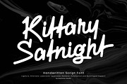Kittary Satnight a Script Font, a Script Font by Rasiorise Studio (Thumbnail 1 of 12)