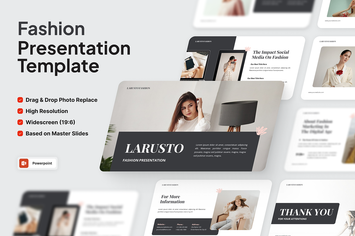 Larusto - Fashion Power Point, a Presentation Template by SquidPixey (Photo 1 of 6)