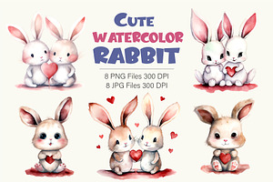 Cute Rabbits for Valentines Day., an Animal Illustration by KENO Mascots