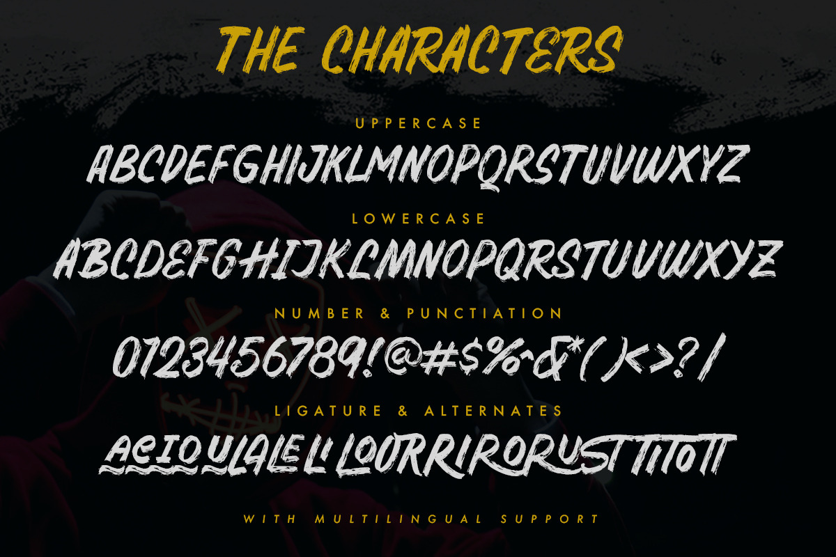 Samrose - Textured Brush Typeface, a Font by Letterhend Studio (Photo 9 of 9)