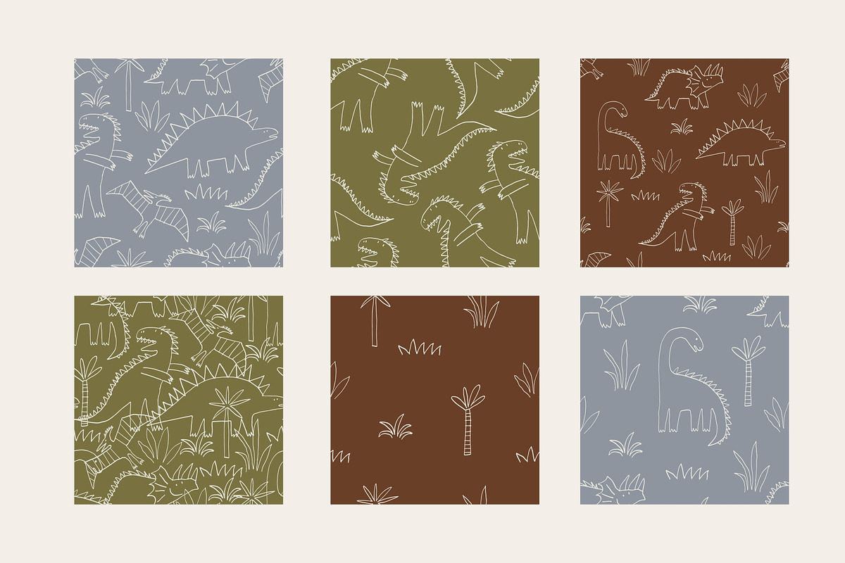 Hand Drawn Dinosaurs, an Animal Illustration by Barkova Nadya (Photo 3 of 7)