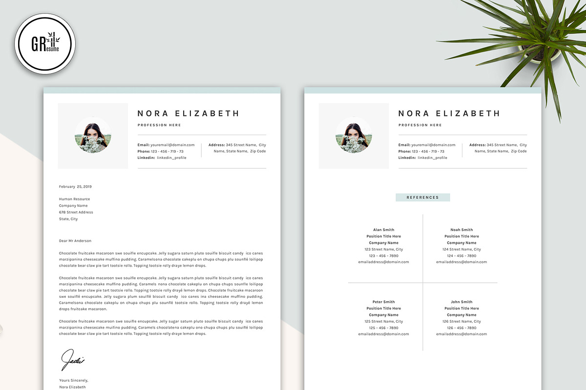 Creative Resume CV Templates, a Resume Template by GResume (Photo 4 of 7)