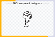 Mushroom and Toadstool Icons Vector, an Outline Icon by Designfour (Thumbnail 6 of 6)