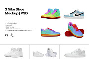 3 Nike Shoe Mockups | PSD Bundle, a Mockup by sophiesconcepts (Thumbnail 1 of 4)