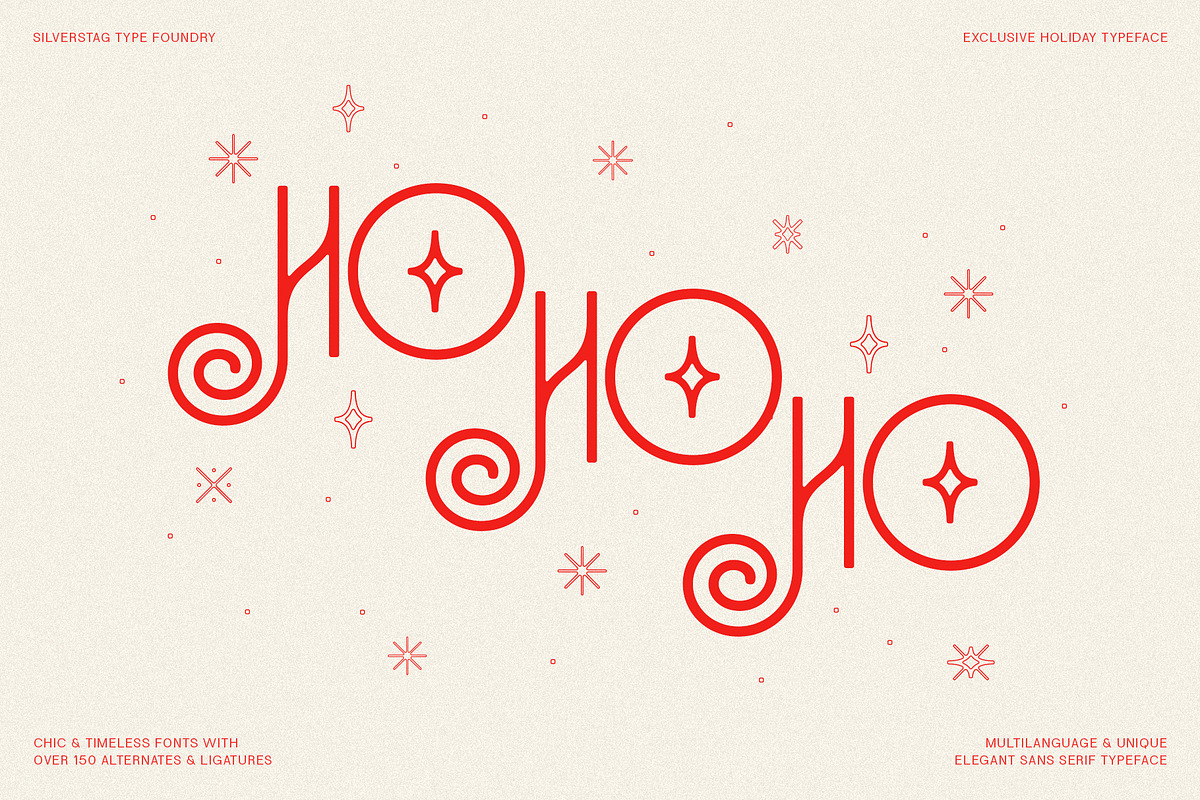 SLTF Holiday Whispers Typeface, a Sans Serif Font by SilverStag Type Foundry (Photo 3 of 20)