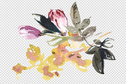 Floral Watercolor Graphic Set, an Illustration by Tamaretto (Thumbnail 5 of 7)