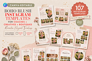 BOHO Blush Canva Instagram Templates, a Social Media Template by RefinedFantasyStudio (Thumbnail 1 of 2)