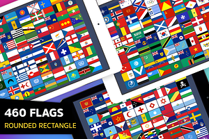 Rounded Rectangle Flags (460 Flags), a Solid Icon by alpercakici