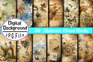 Abstract Mixed Media Digital Papers, a Background Photo by Wow Magic