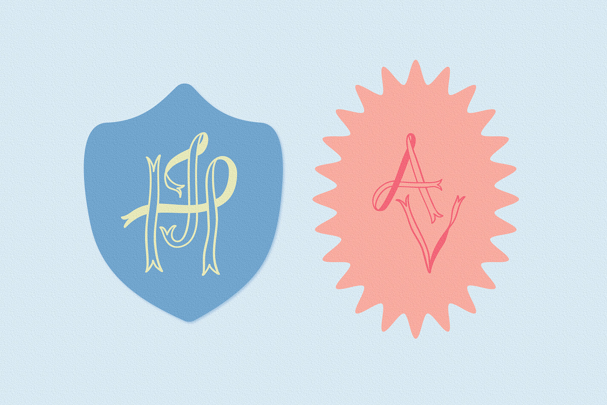 Ribbons Monogram Font, a Handwritten Font by Design by Laney (Photo 6 of 13)