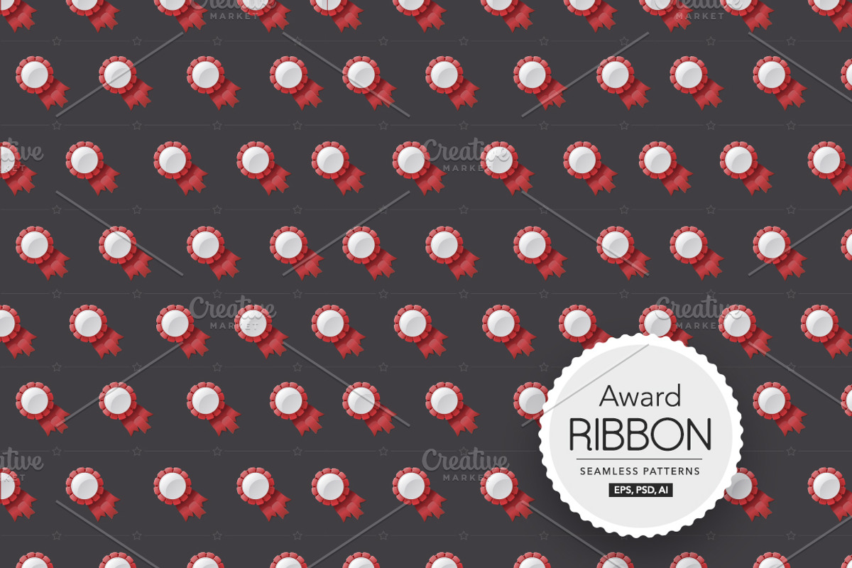 Award Ribbon Seamless Pattern, a Pattern Graphic by ToozDesign (Photo 9 of 10)