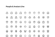 70 People & Avatar Line Icon, an Outline Icon by Those Icons (Thumbnail 2 of 2)