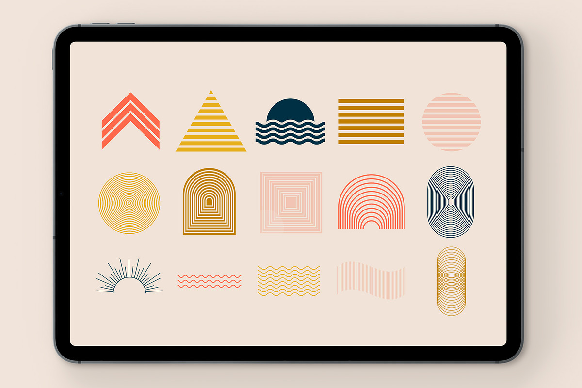 Geometric Boho Stamps Procreate, a Brush Add-On by seamless team (Photo 9 of 9)