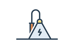 Lightning voltage color icon, a Duotone Icon by Creative priyanka