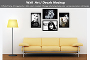 Wall art / decals / poster Mockup v2, a Mockup by aivos (Thumbnail 1 of 4)