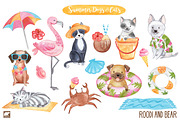Summer Dogs and Cats, an Illustration by Roodi and Bear (Thumbnail 2 of 2)