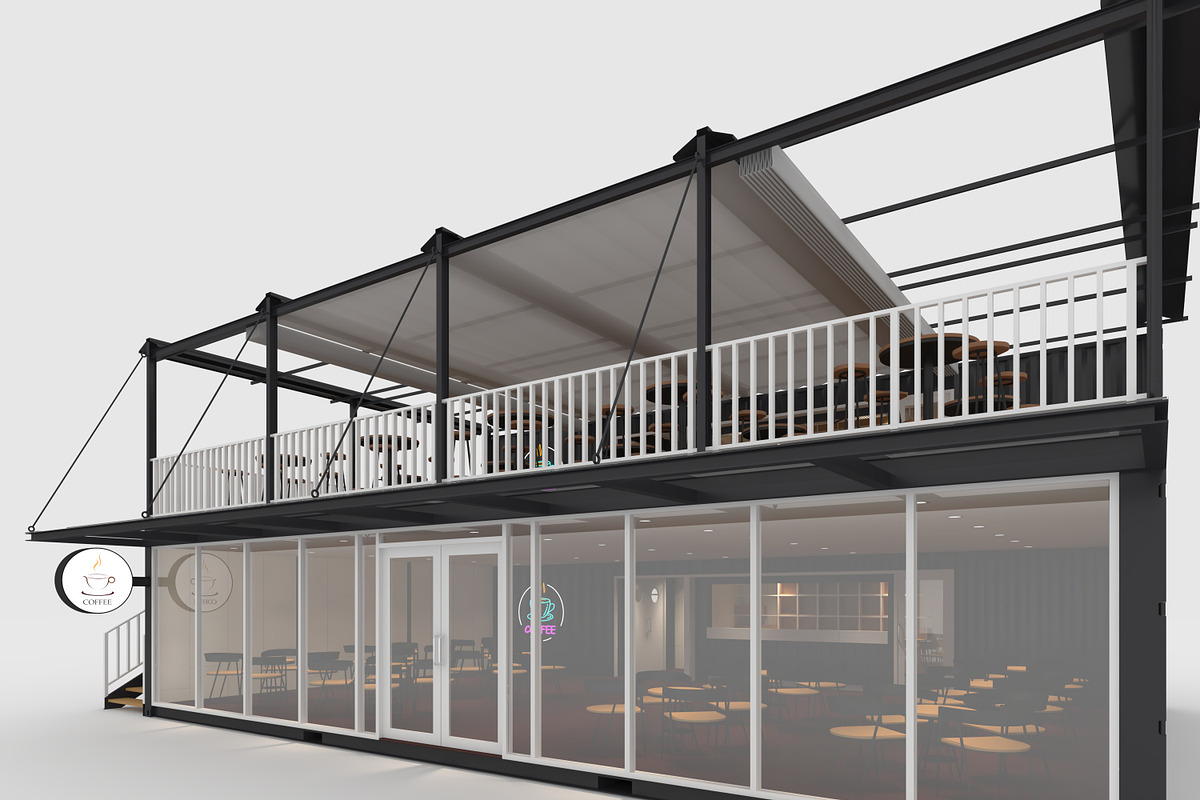 3D Model Container Cafe 15, an Architecture 3D Model by SR 3D Visual (Photo 12 of 21)