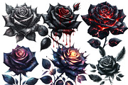 Dark Gothic Roses clipart, an Illustration by Designworld (Thumbnail 4 of 6)