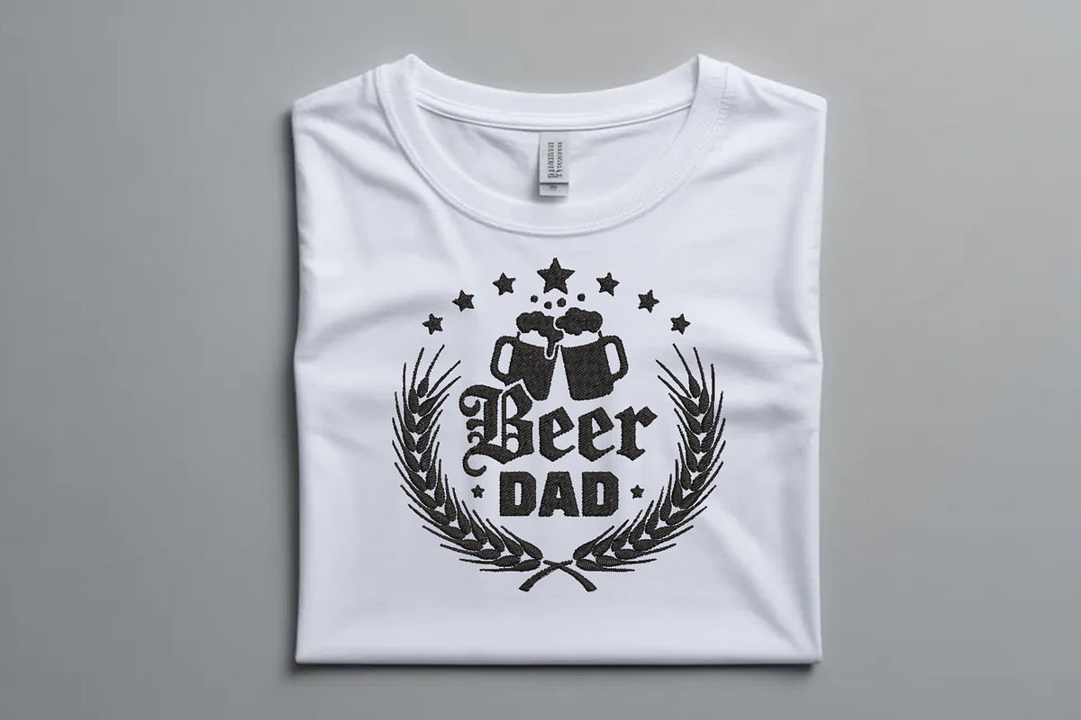 Beer Dad Machine Embroidery File, an Illustration by Purpose Ekbal (Photo 2 of 3)