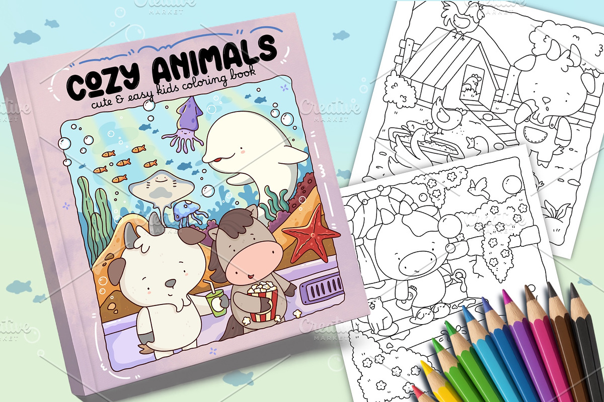 Cozy Animals Coloring Book for Kids, an Animal Illustration by Bold & Easy Coloring Book (Photo 1 of 4)