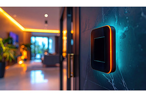 A smart home light panel glowing on, a Technology Photo by Igor Tichonow