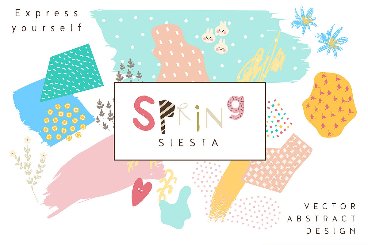 Spring Siesta - Romantic, Abstract, a Pattern Graphic by Paperly Studio (Photo 1 of 10)