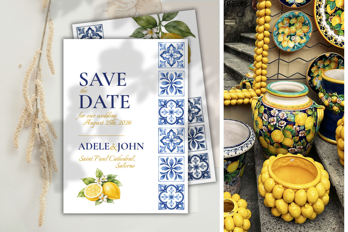 Amalfi Wedding Collection, an Invitation Template by ChristinaDesigns (Photo 2 of 7)