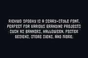 Rickwo Spooky - Halloween Font, a Blackletter Font by Iqsiart Studio (Thumbnail 6 of 8)