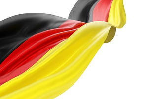 Germany flag on white background, an Education Illustration by ArtBackground