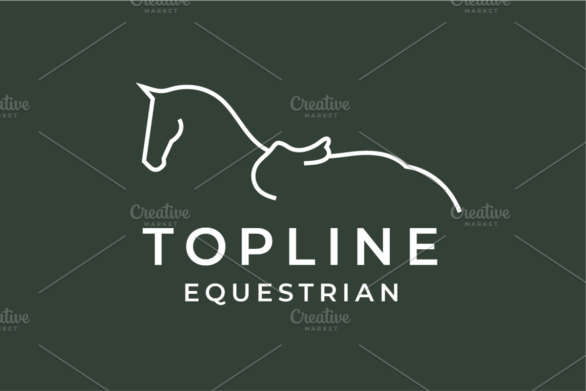 Horse Topline Equestrian Logo, a Branding & Logo Template by Leah Suzanne (Photo 1 of 2)