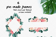 Tropical Flowers & Flamingos ClipArt, an Illustration by Pretty Little Lines (Thumbnail 12 of 15)