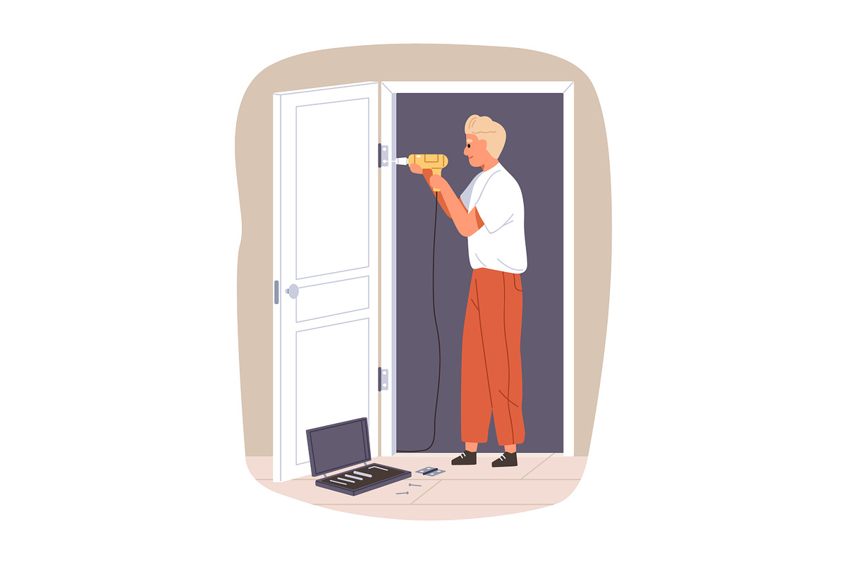 Repairmen, home repair workers set, a Work Illustration by Good Studio (Photo 8 of 13)