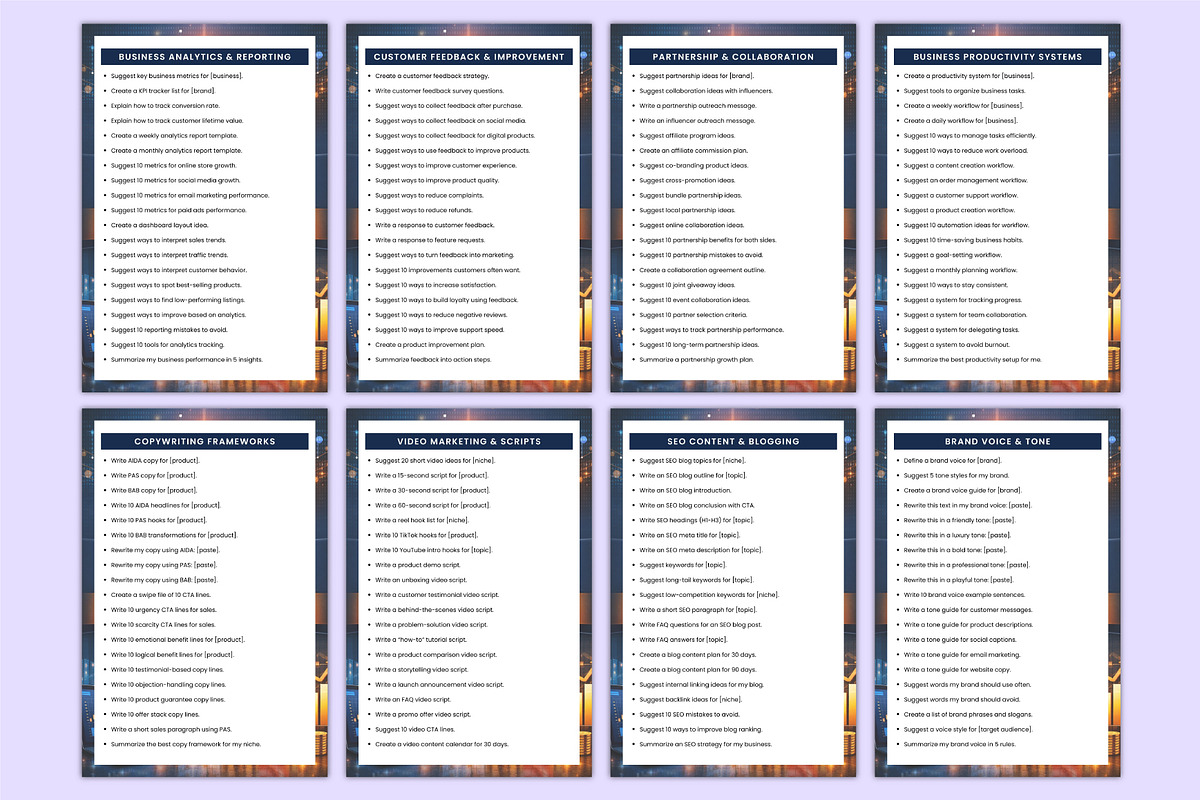 1000 AI Prompts Business & Marketing, a Stationery Template by Mustafiz (Photo 7 of 8)