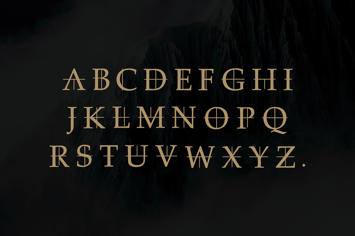 Striked Font, a Serif Font by Blendient (Photo 2 of 4)