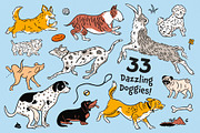 Dogs! Vector Clip Art Illustrations, an Animal Illustration by rouxsupplyco (Thumbnail 2 of 12)