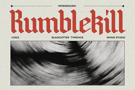 Rumblekill - Rounded Blackletter, a Blackletter Font by Invasi Studio