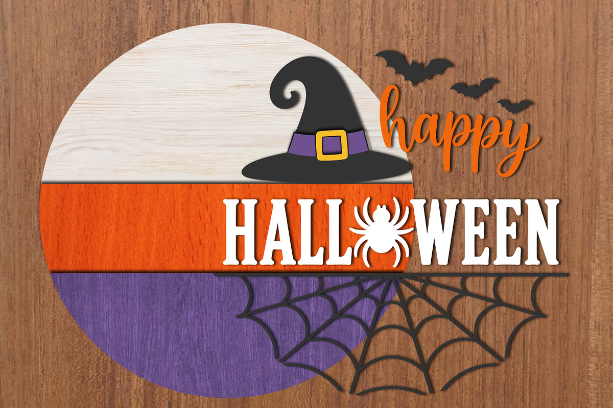 Happy Halloween Round Sign SVG, an Object Graphic by OK Design (Photo 3 of 3)