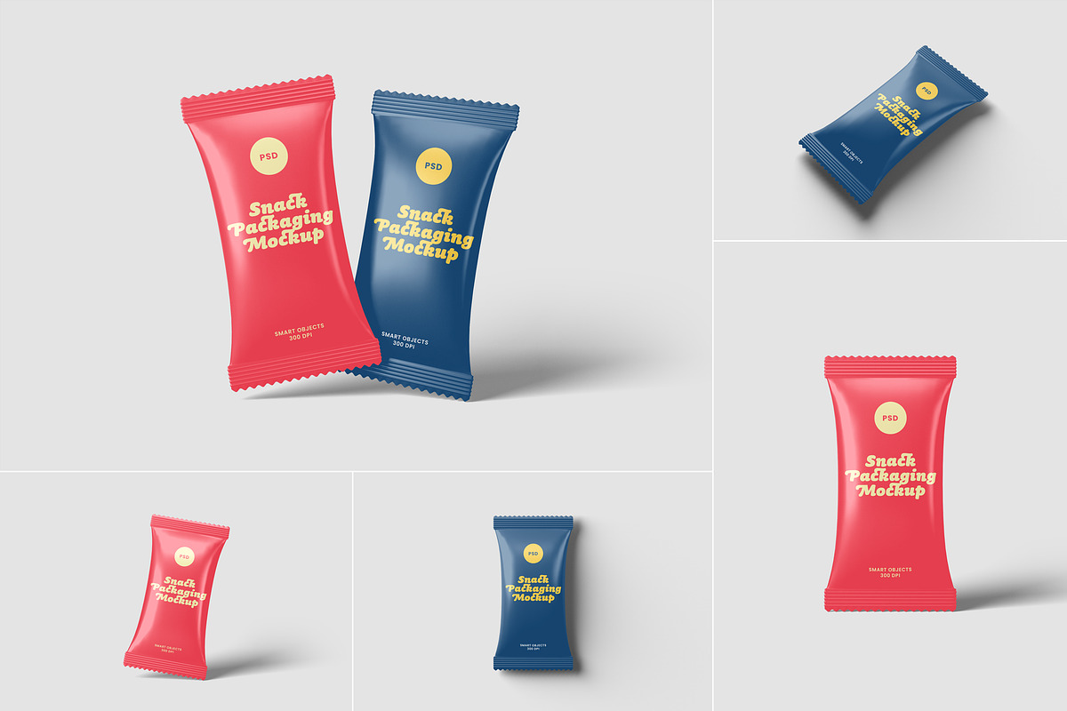 Snack Packaging Mockups, a Packaging Mockup by artimasa (Photo 1 of 6)