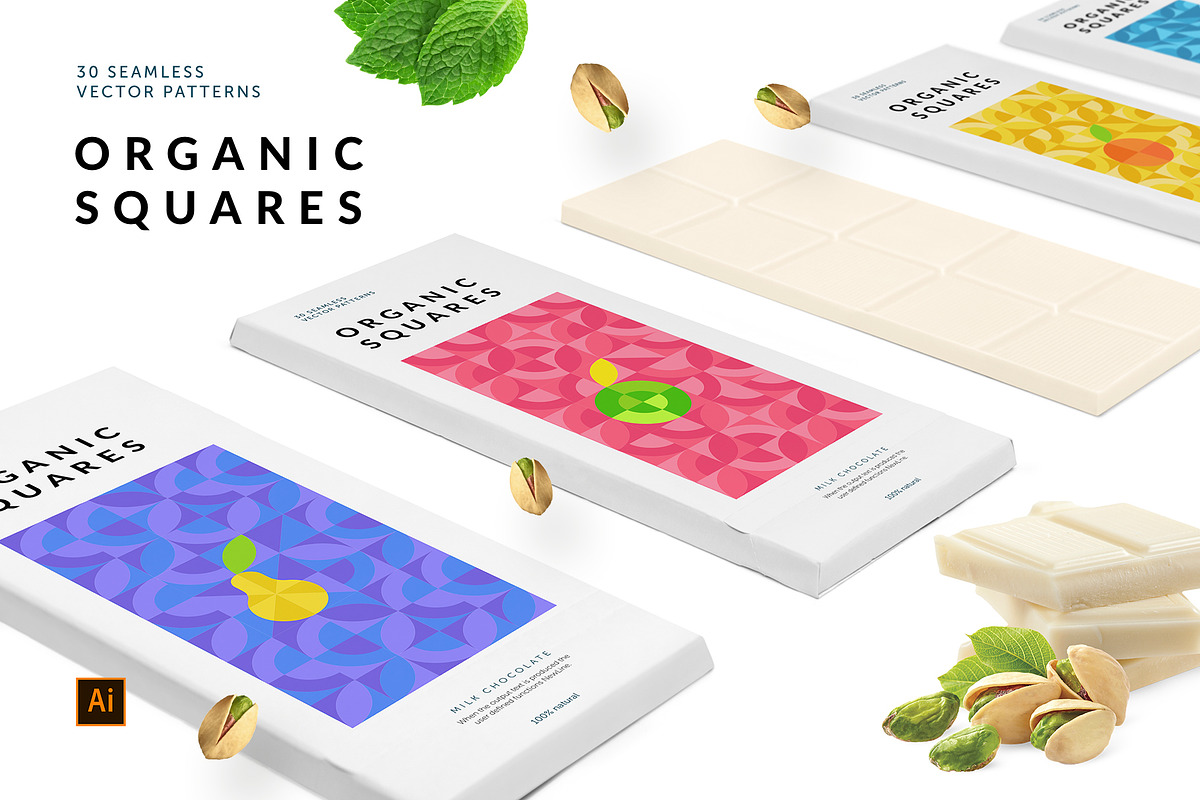 Organic Squares Patterns, a Pattern Graphic by Designnina Shop (Photo 11 of 14)