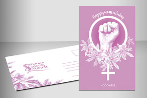 Womens Day Postcard And Social Media