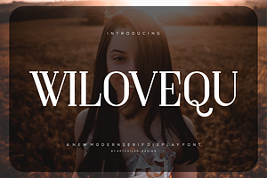 Wilovequ - Font, a Slab Serif Font by artchiles_design