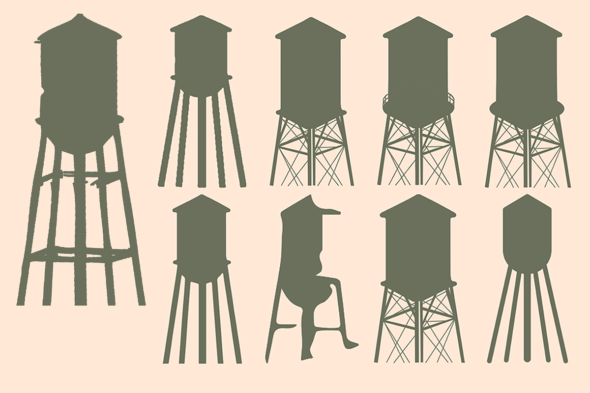 Water Tower Photoshop Brushes, a Brush Add-On by CJR Designs (Photo 2 of 2)