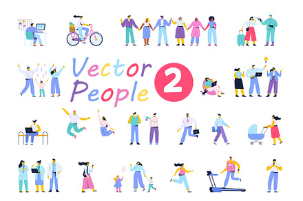 Flat Vector people. Part2, a Person Illustration by Vector_Art
