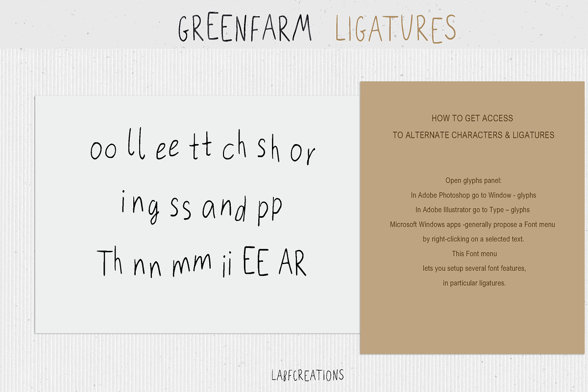 Greenfarm Rustic Font Logos Doodles, a Sans Serif Font by LABFcreations (Photo 16 of 17)