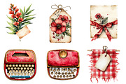 Red Vintage Fall Ephemera Clipart, an Illustration by CreationArt (Thumbnail 3 of 5)