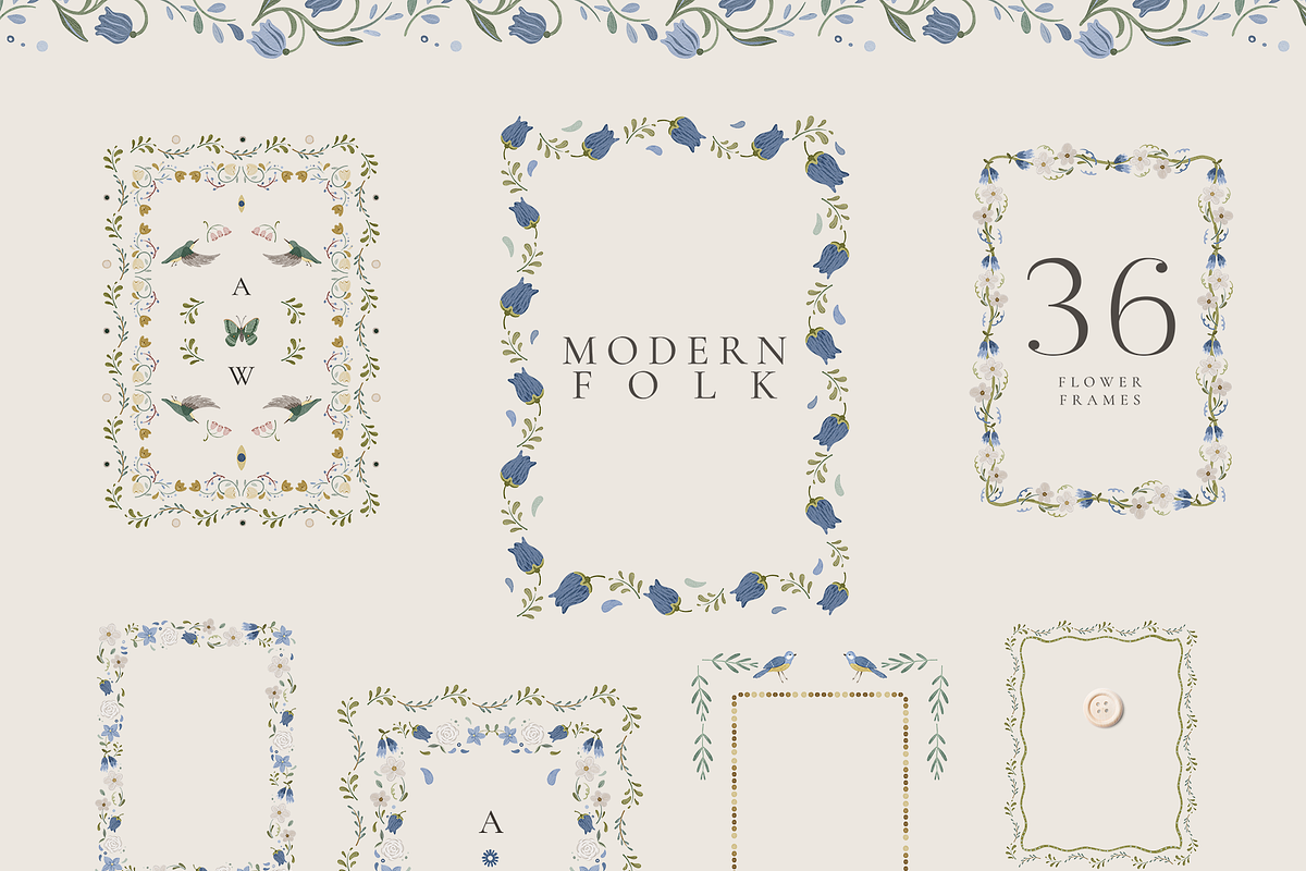 Modern Folk Motifs Collection, a Decorative Illustration by Karma (Photo 5 of 17)