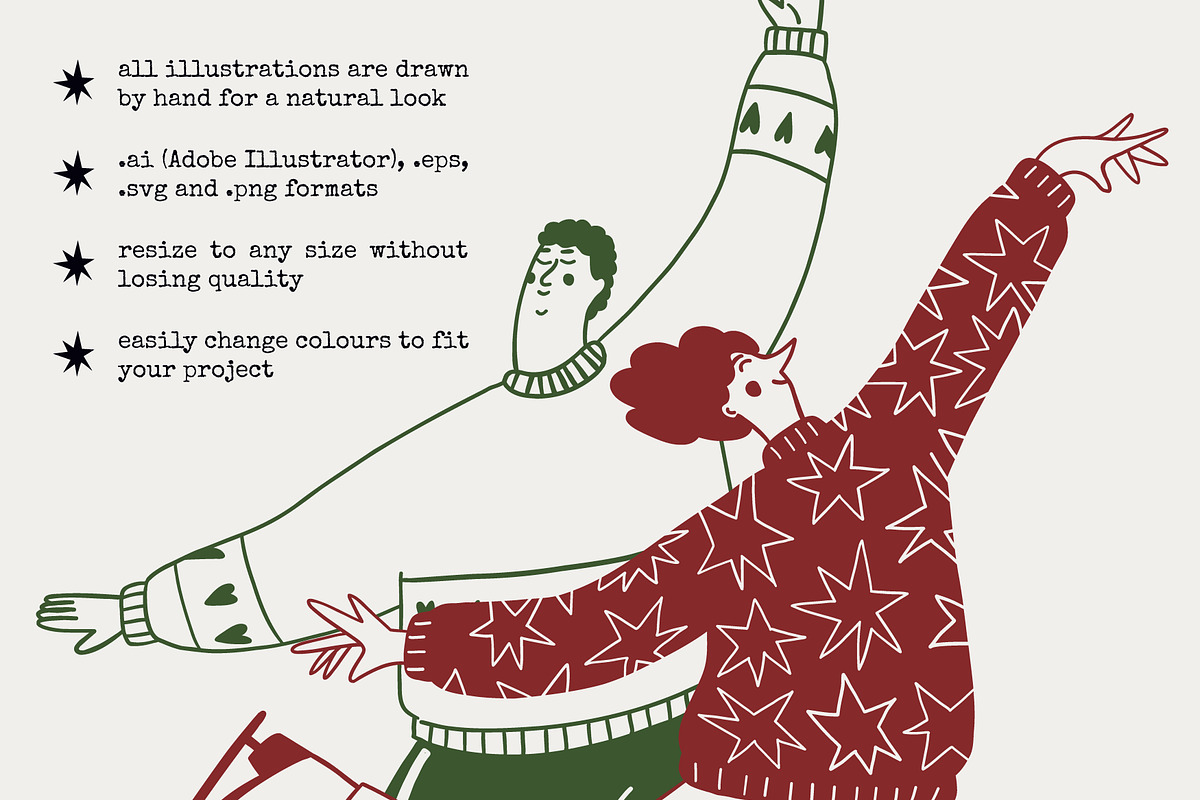 Festive People - vector illustration, a Person Illustration by Valerie (Photo 4 of 7)