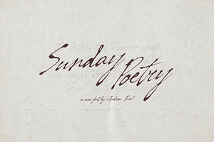 Sunday Poetry - Handwritten Script, a Handwritten Font by AndrewPixelType