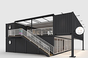 3D Model Container Cafe 14, an Architecture 3D Model by SR 3D Visual (Thumbnail 8 of 19)