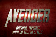 Avenger label typeface, a Script Font by VozzyStock (Thumbnail 1 of 4)